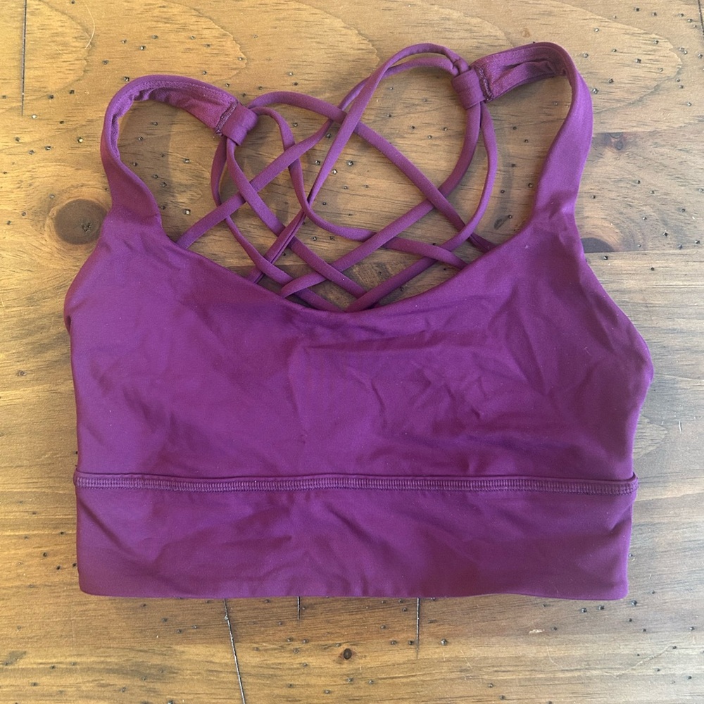 lululemon athletica Plum Strappy Back Sports Bra